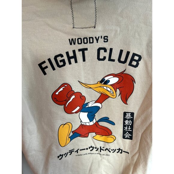 Riot Society Men's Teen Medium Beige Woody Hoodie Sweatshirt Woody's Fight Club - Picture 10 of 14